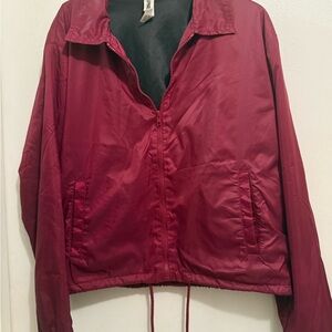 Chic Burgundy Bomber Jacket for Women